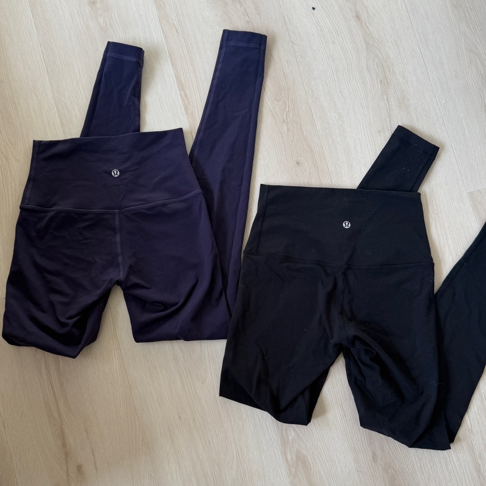 2 pairs of Lululemon full lengthy leggings size 4